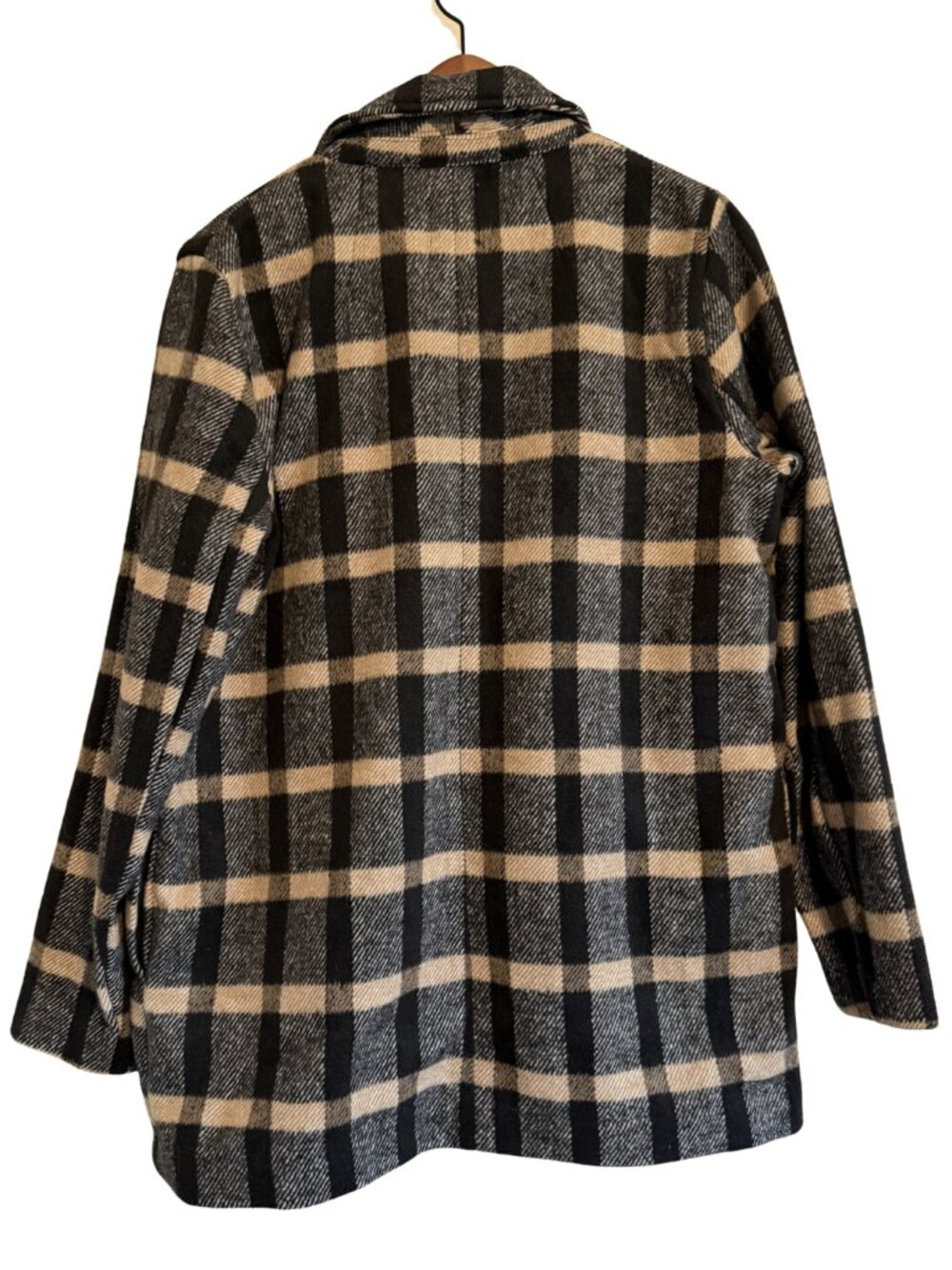Joie Oversized Plaid Coat Jacket Wool Blend Size M - Picture 2 of 3